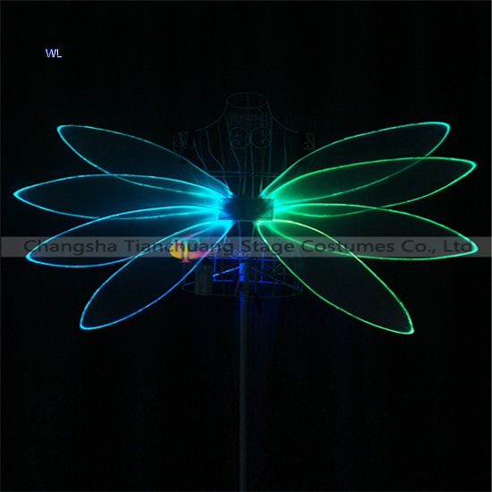 TC-0196 full color Led  light up fiber optic butterfly wings