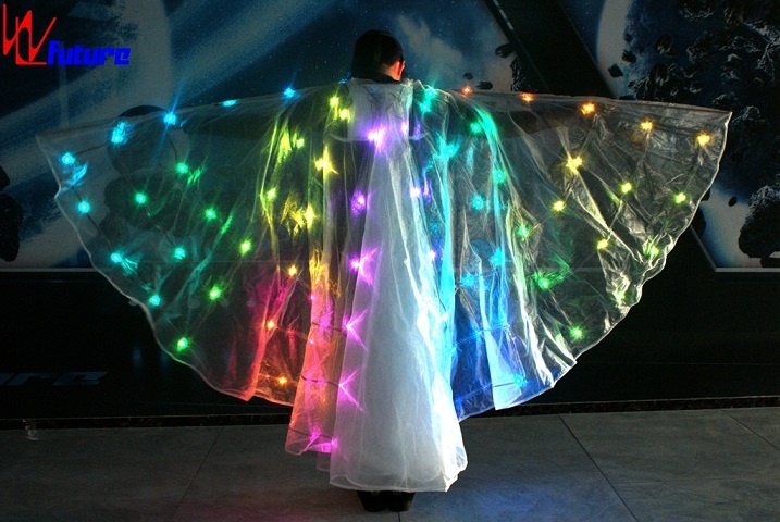 WL-0222 远程控制 LED舞蹈道具 伊西斯翅膀 LED蝴蝶披风 女士披风 发光翅膀 舞者和模特用