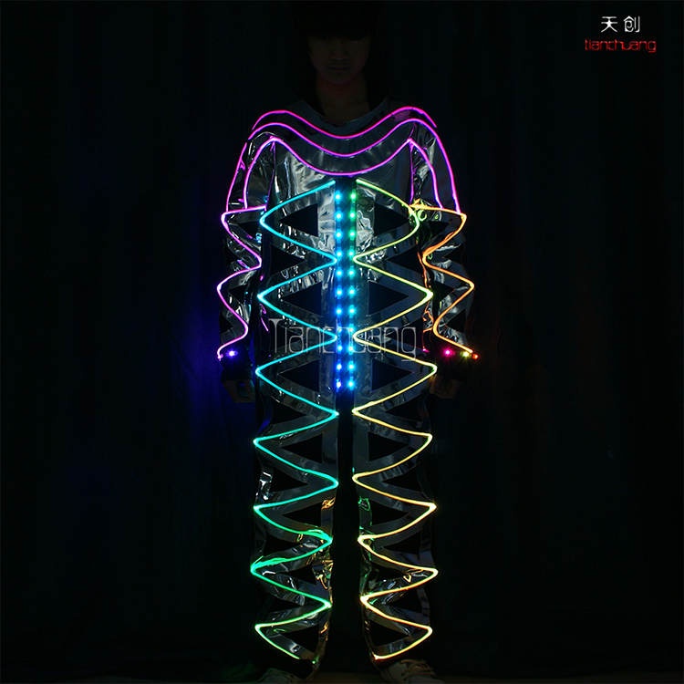 TC-0172-A fiber optic costumes led light costumes