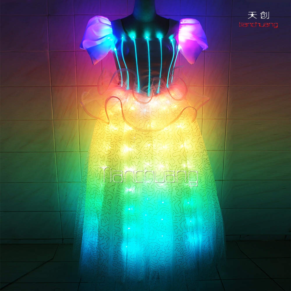 TC-041 LED & fiber optic princess dress