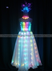 TC-0198 Full color LED dress performance costume