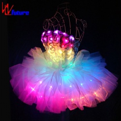 WL-0143 Hot Sale! Remote Control LED Princess/Wedding Dress LED Tutu Ballet Skirt Dance Costumes girls dresses