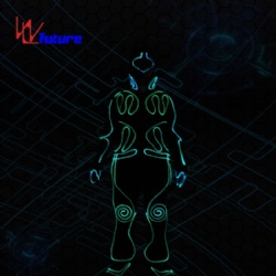 WL-0251 wireless control Fiber Optic Light boys group dance costumes performance wear glow in the dark dresses LED Suits