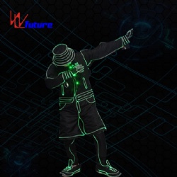 WL-0253 Remote control LED Dance Costume LED sport clothes Basket boys clothing LED Suit Costume glow in the dark dress
