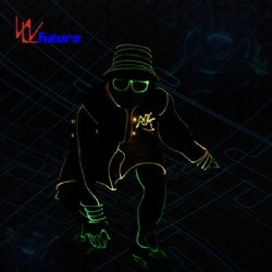 WL-0253 Remote control LED Dance Costume LED sport clothes Basket boys clothing LED Suit Costume glow in the dark dress