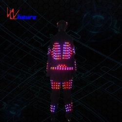 WL-0246 wireless control programmable LED Tron Dance Costumes with Hat LED african Traditional Dance Costumes performance wear
