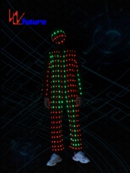 WL-0232 Wireless remote control LED Dance Costume LED light Stage boys dance Costumes LED Jumpsuits for evening dance