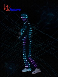WL-0232 Wireless remote control LED Dance Costume LED light Stage boys dance Costumes LED Jumpsuits for evening dance