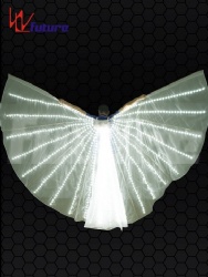 WL-0225 Wireless Remote Control full color customized LED White Color Fairy Wings LED Isis Wings for stage show girls dresses