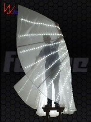 WL-0225 Wireless Remote Control full color customized LED White Color Fairy Wings LED Isis Wings for stage show girls dresses