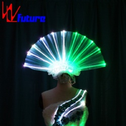 WL-0175 wireless control Programmable LED Light Dance Props Fan Headwear Luminous Headwear LED Hair Props