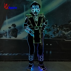 WL-0262 Fiber Optic Light Tron Dance Suits Rave Clothes Hip Hop Street Dance Costume men Halloween Glow Party clothes