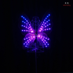 TC-0171-E full color led light up fiber optic butterfly wings