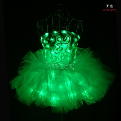 TC-0143 LED light-up flower bra skirt Tutu dress